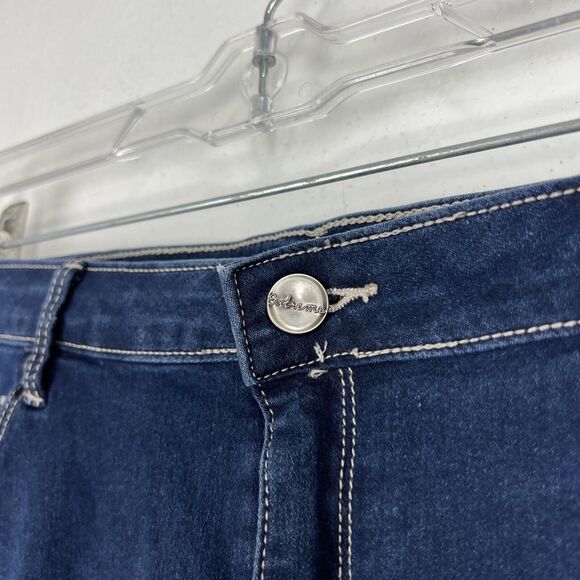Extreme Jean Shorts Women 40 - 2X Blue Denim Stretch Casual Bottoms - Picture 4 of 10